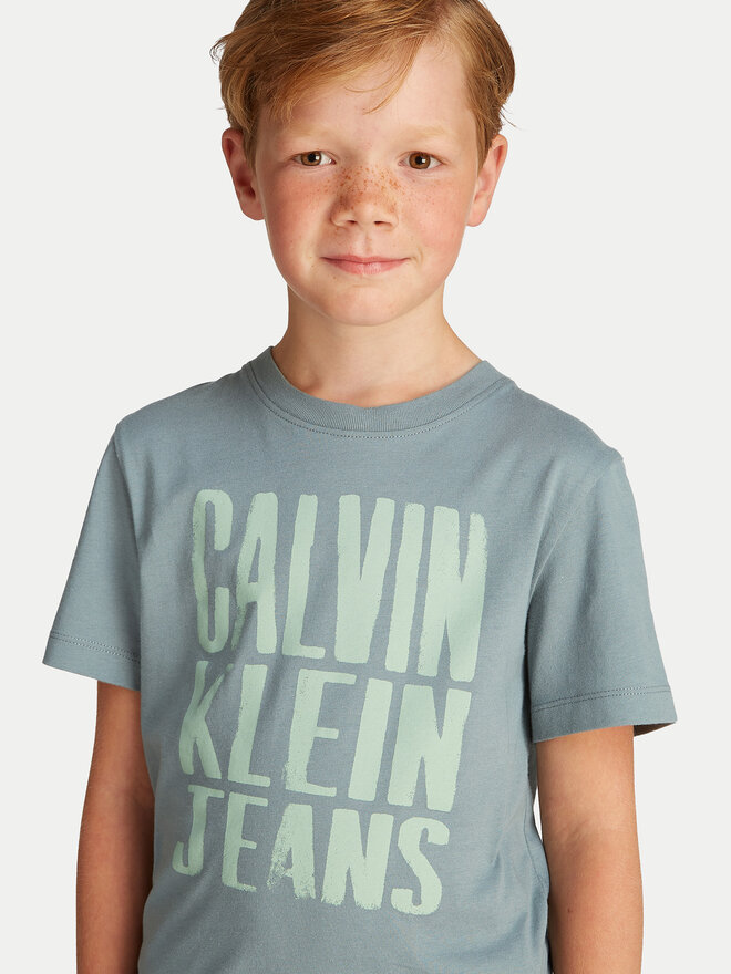Calvin Klein Jeans Calvin Klein Jeans Футболка Slogan Graphic IB0IB02459 Голубий Regular Fit