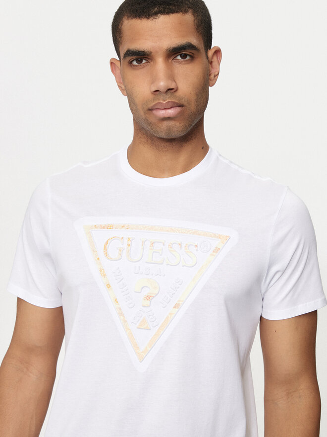 Guess Guess Camiseta M4YI86 K9RM1 Blanco Slim Fit