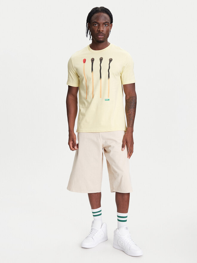 United Colors Of Benetton United Colors Of Benetton Majica 3BL0U10AG Bež Relaxed Fit