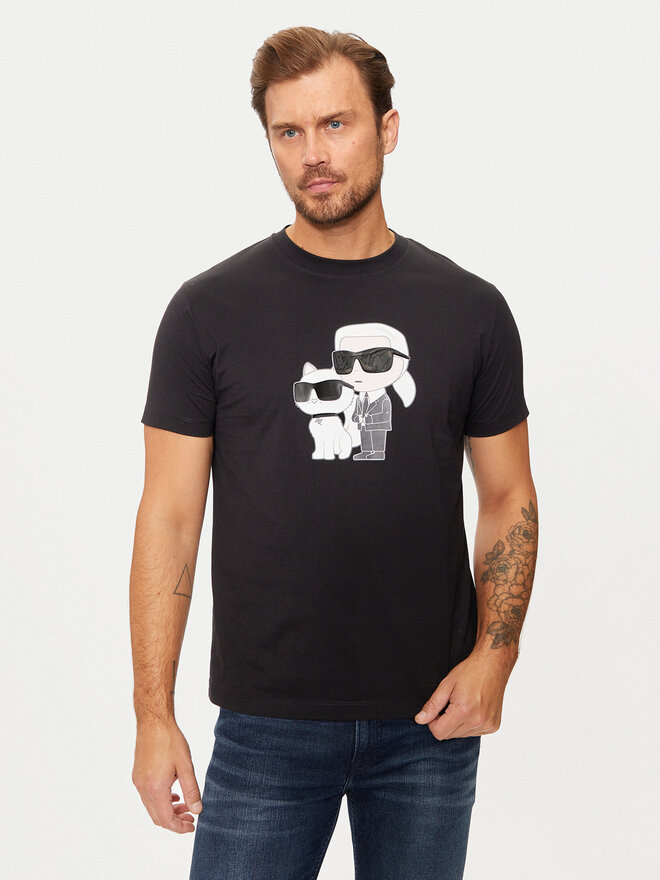KARL LAGERFELD KARL LAGERFELD T-Shirt 755061 544241 Schwarz Regular Fit