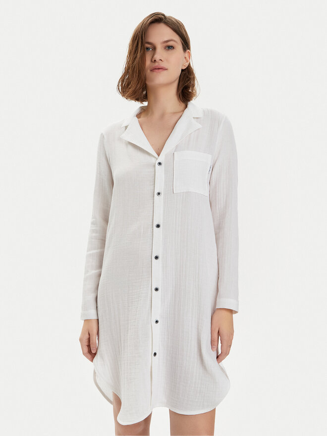 Calvin Klein Underwear Calvin Klein Underwear Hemdkleid 000QS7141E Weiß Relaxed Fit