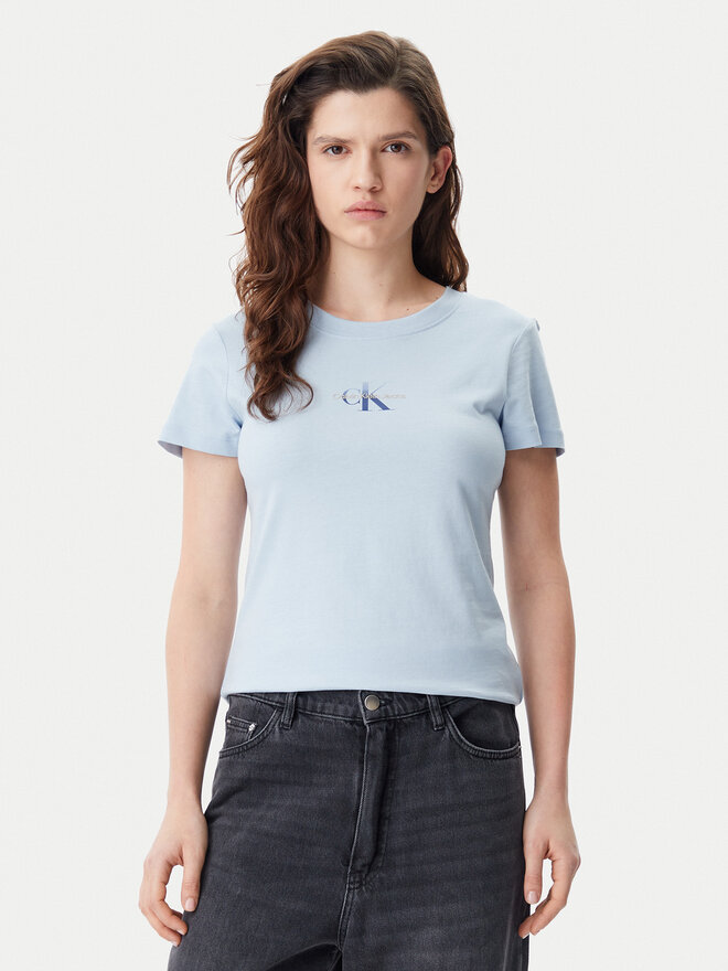 Calvin Klein Jeans Calvin Klein Jeans Camiseta Gradient Monologo J20J225252 Celeste Slim Fit