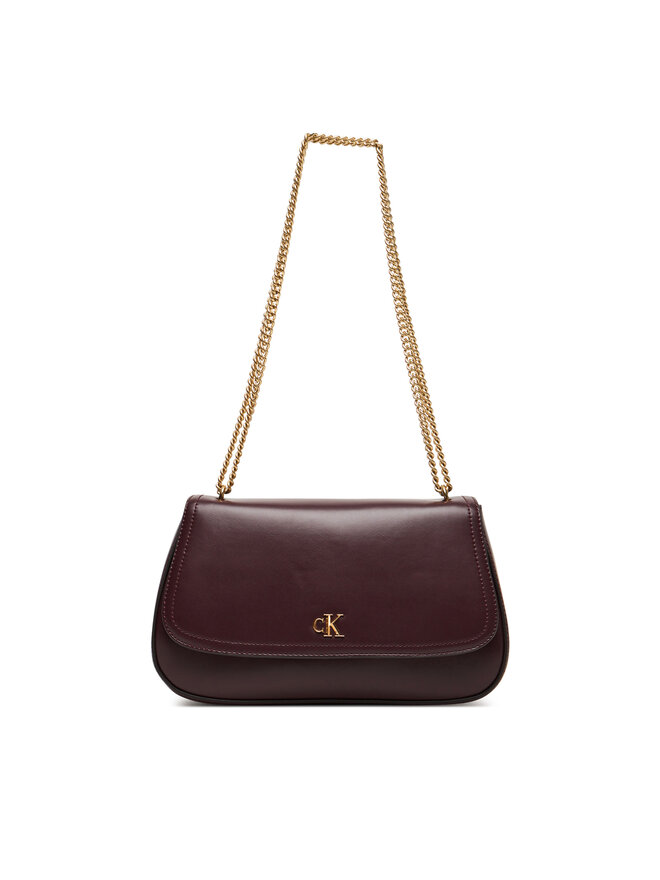 Calvin Klein Handtasche Calvin Klein Ck Convertible Chain Medium Bag LV04F3171G Dunkelrot