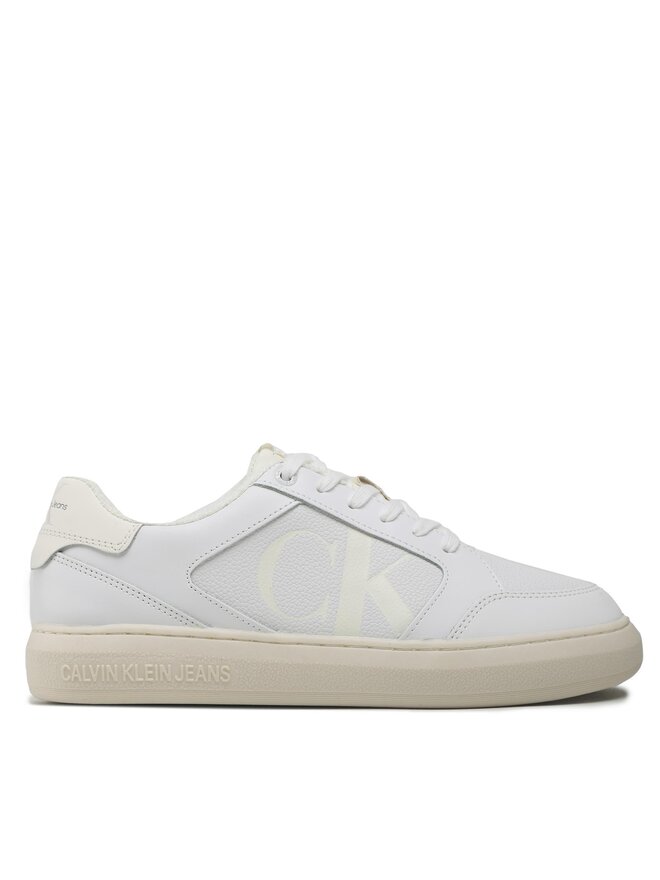 Calvin Klein Jeans Snīkeri Calvin Klein Jeans Casual Cupsole Lth-Pu Mono YM0YM00573 Balts