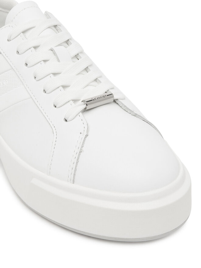 Calvin Klein Сникърси Calvin Klein Basket Cups Lace Up Logo Tape YW0YW02007 Бял