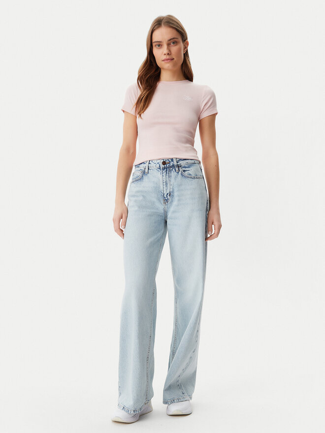 Guess Guess Marškinėliai W5GP62 KA0H1 Rožinė Regular Fit