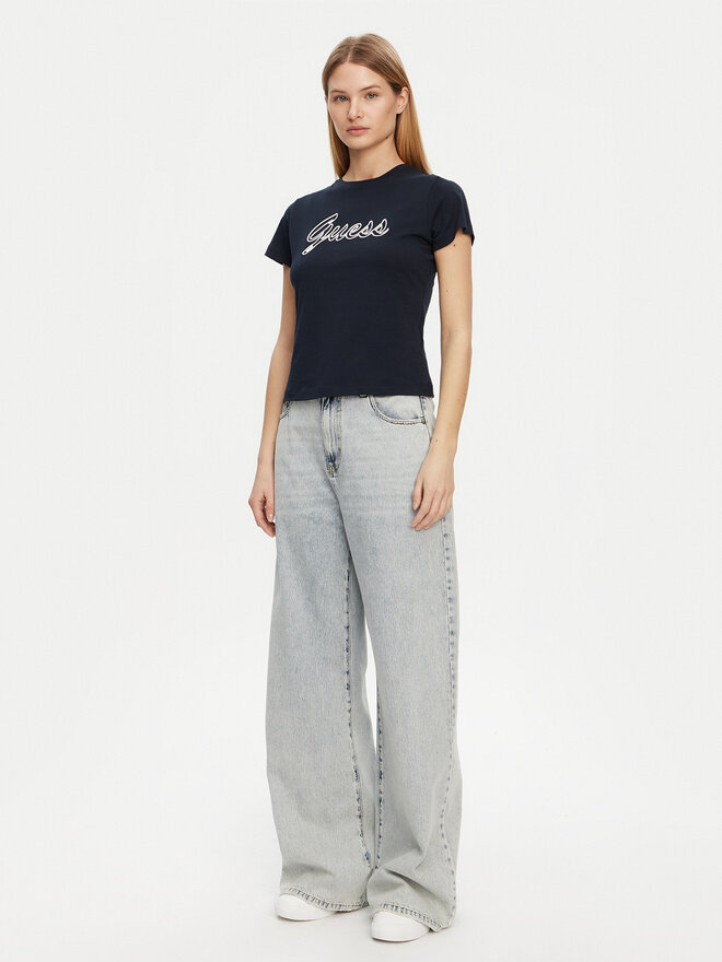 Guess Guess Póló V5GI02 K9RM1 Sötétkék Slim Fit