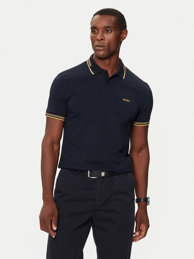 BOSS Boss Поло Paul 50506193 Cиній Slim Fit