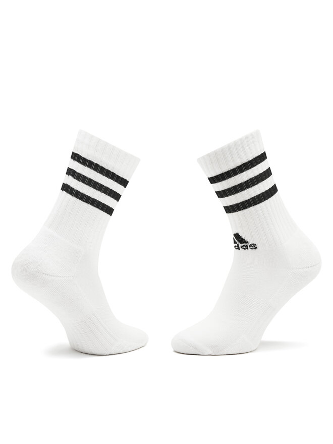 adidas Skarpety wysokie unisex adidas 3-Stripes Cushioned Crew Socks 3 Pairs HT3458 Biały