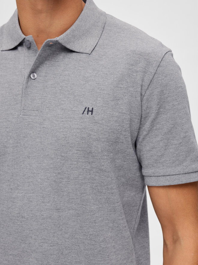 Selected Homme Selected Homme Poloshirt 16087839 Grau Regular Fit
