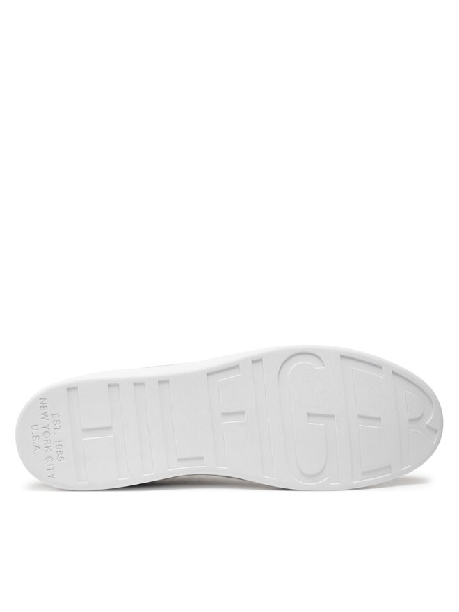 Tommy Hilfiger Sneakersy Tommy Hilfiger Court Cupsole Leather Flag FM0FM05451 Granatowy