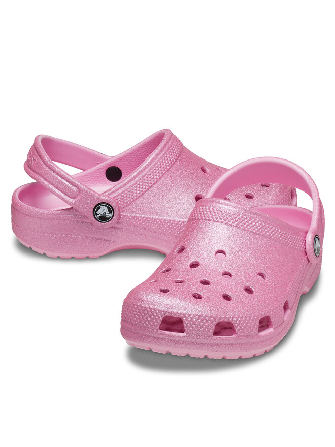Crocs Klapki Crocs Classic Glitter Clog K 206993 Różowy