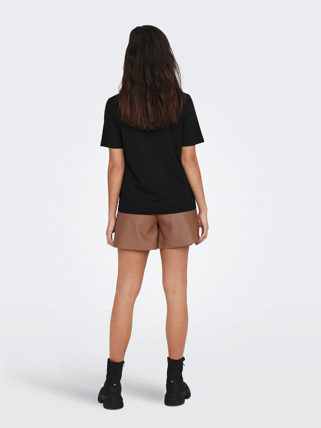ONLY ONLY Marškinėliai 15270390 Juoda Regular Fit