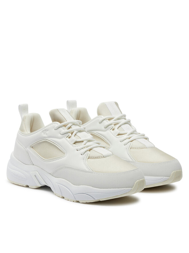 Calvin Klein Jeans Сникърси Calvin Klein Jeans Retro Tennis Low Lace Mix Mg Mtr YW0YW01497 Екрю