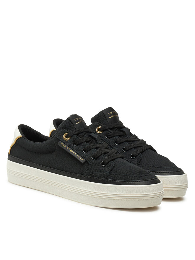 Tommy Hilfiger Sneakersy Tommy Hilfiger Essential Vulc Textile Sneaker FW0FW08323 Czarny