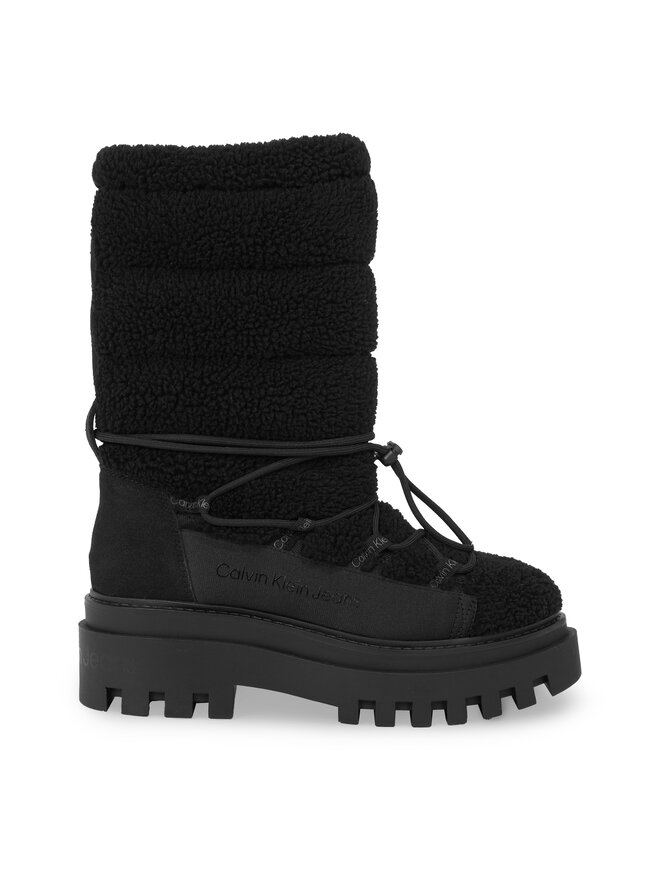 Calvin Klein Jeans Snehule Calvin Klein Jeans Flatform Snow Boot Sherpa Wn YW0YW01195 Čierna