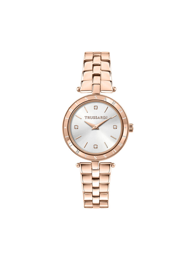 Trussardi Zegarek Trussardi R2453145512 Różowe złoto