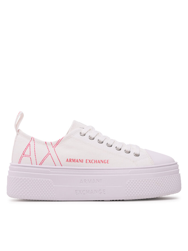 Sneakers aus Stoff Armani Exchange XDX115 XV695 S606 WeiB eschuhe