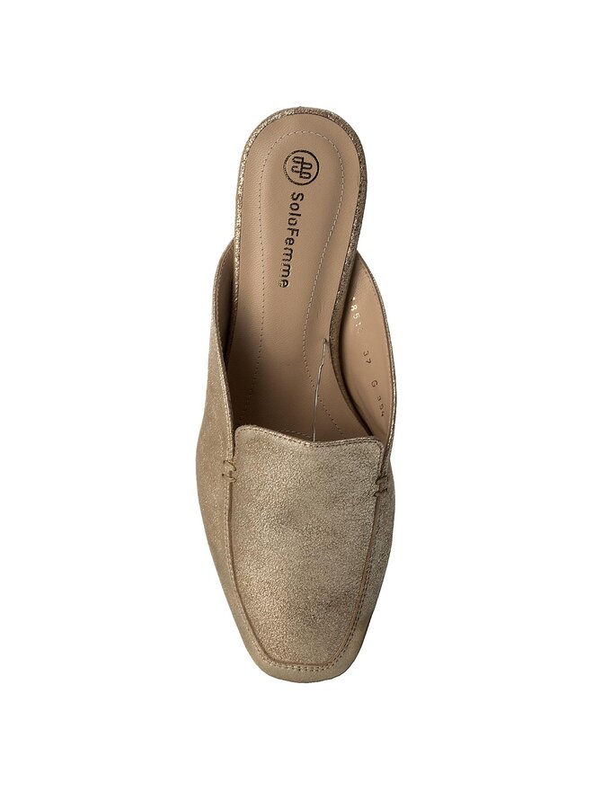 Solo Femme Pantoletten Solo Femme 18514-41-H40/000-06-00 Goldfarben