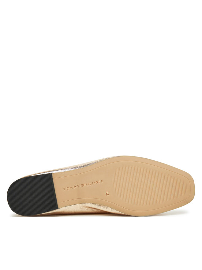 Tommy Hilfiger Ballerine Tommy Hilfiger Soft Metal Lthr Ballerina No Bow FW0FW08601 Oro