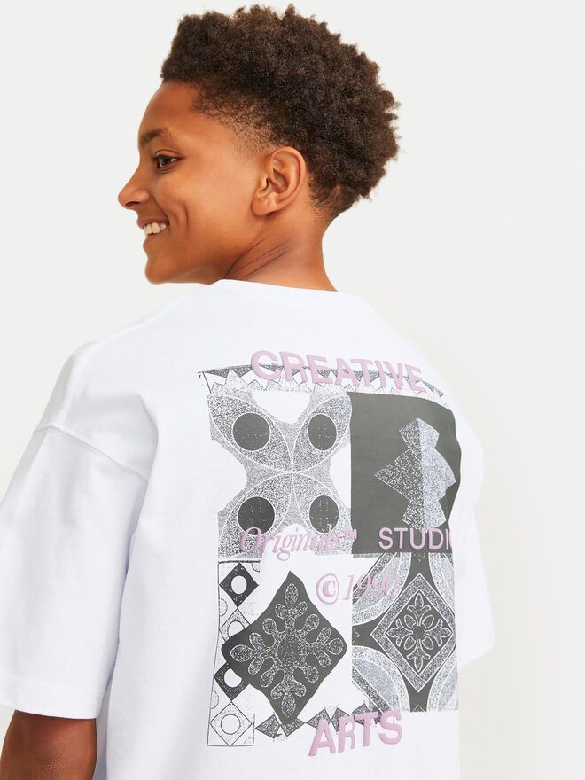 Jack&Jones Junior Jack&Jones Junior Camiseta Noho Back Graphic 12263186 Blanco Relaxed Fit