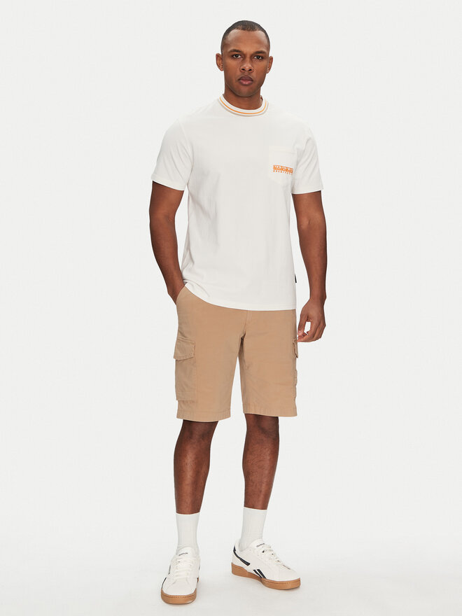 Napapijri Napapijri T-Shirt S-Murlo NP0A4IEJN1A1 Λευκό Regular Fit