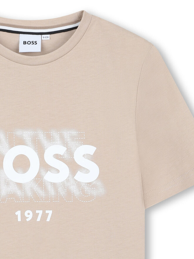 BOSS BOSS T-Shirt J52046 S Beige Regular Fit