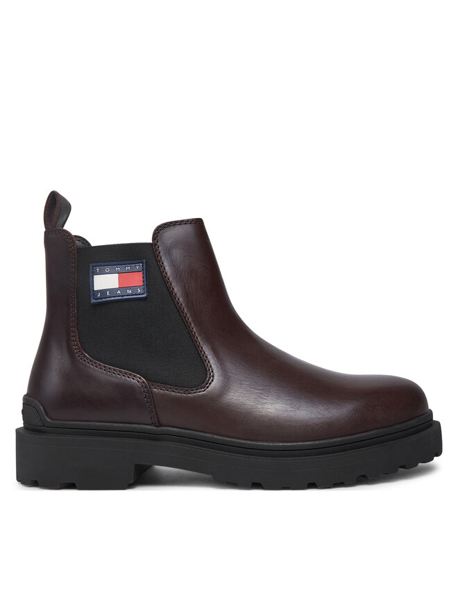 Tommy Jeans Боти тип челси Tommy Jeans Tjm Leather Chelsea Boot EM0EM01448 Кафяв