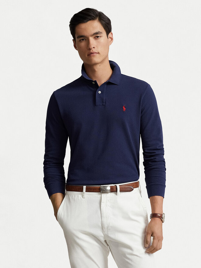 Polo Ralph Lauren Polo Ralph Lauren Poloshirt 710680790046 Dunkelblau Custom Slim Fit