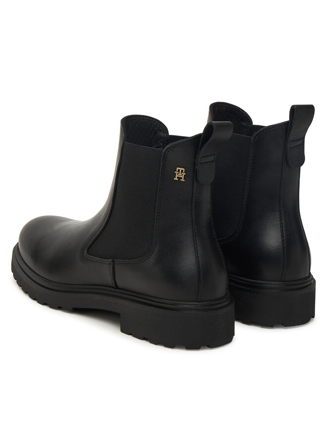 Tommy Hilfiger Klassische Stiefeletten Tommy Hilfiger Cleated FW0FW08766 Schwarz