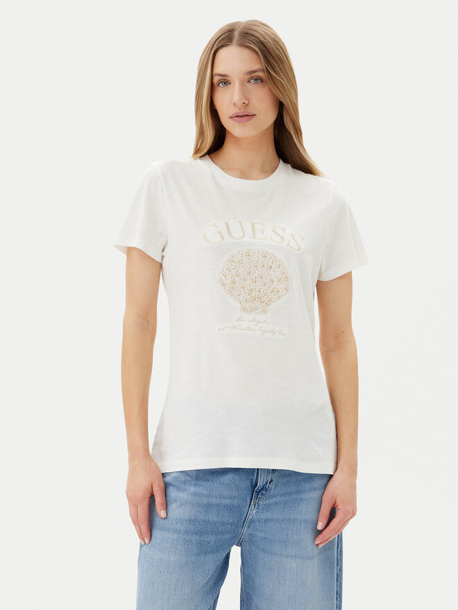 Guess Guess Póló E5GI03 K8G01 Fehér Regular Fit