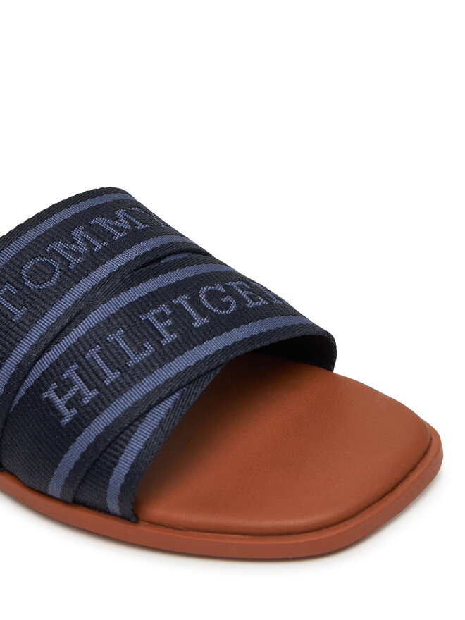 Tommy Hilfiger Šľapky Tommy Hilfiger Webbing Mule FW0FW08421 Tmavomodrá