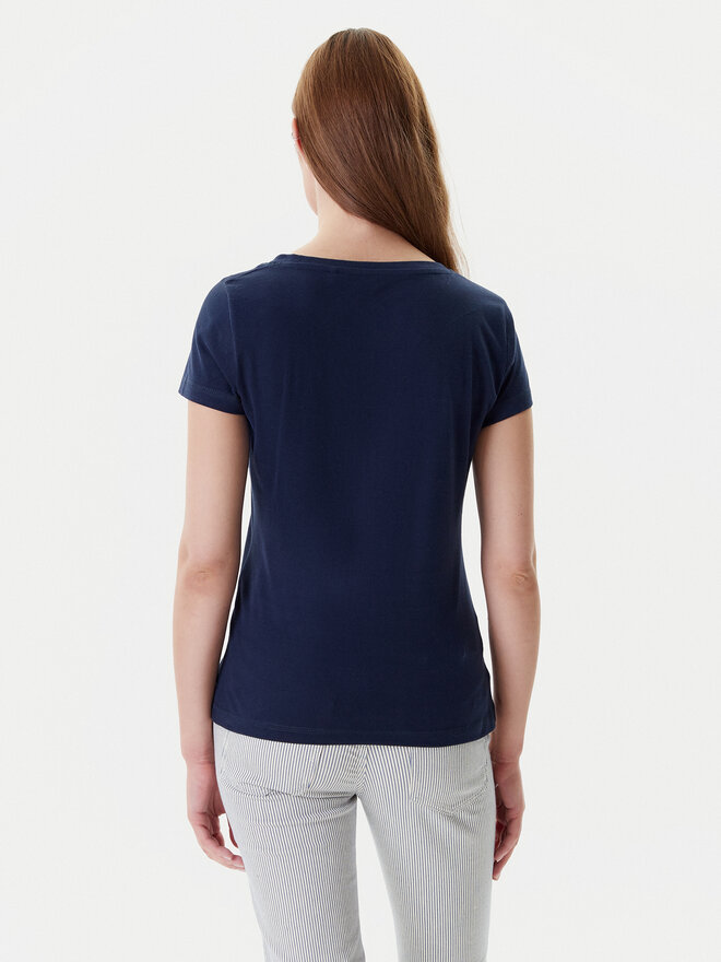 Mustang Mustang T-Shirt Beverly 1016517 Dunkelblau Slim Fit