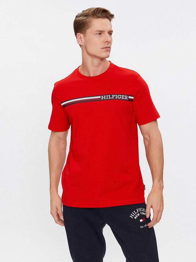 Tommy Hilfiger Tommy Hilfiger Póló Monotype MW0MW33688 Piros Regular Fit