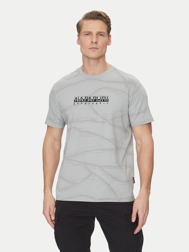 Napapijri Napapijri Camiseta B-Cellini NP0A4ILS Gris Regular Fit