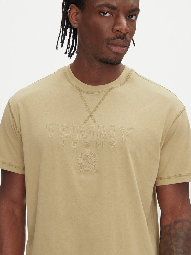 Tommy Jeans Tommy Jeans Marškinėliai Tonal Crest DM0DM20805 Smėlio Relaxed Fit