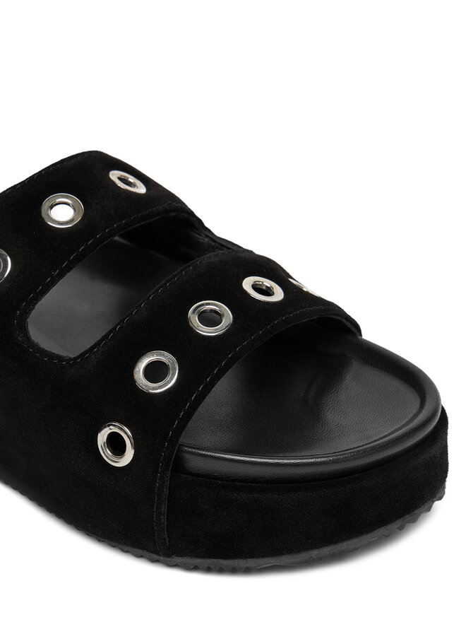 Inuikii Šľapky Inuikii Suede Studs 70103-153 Čierna