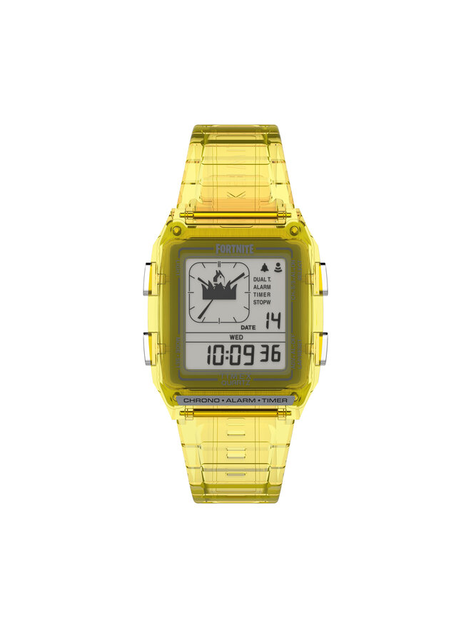 Timex Zegarek Timex Q Timex Lca X Fortnite® Chronograph TW2W96600 Żółty