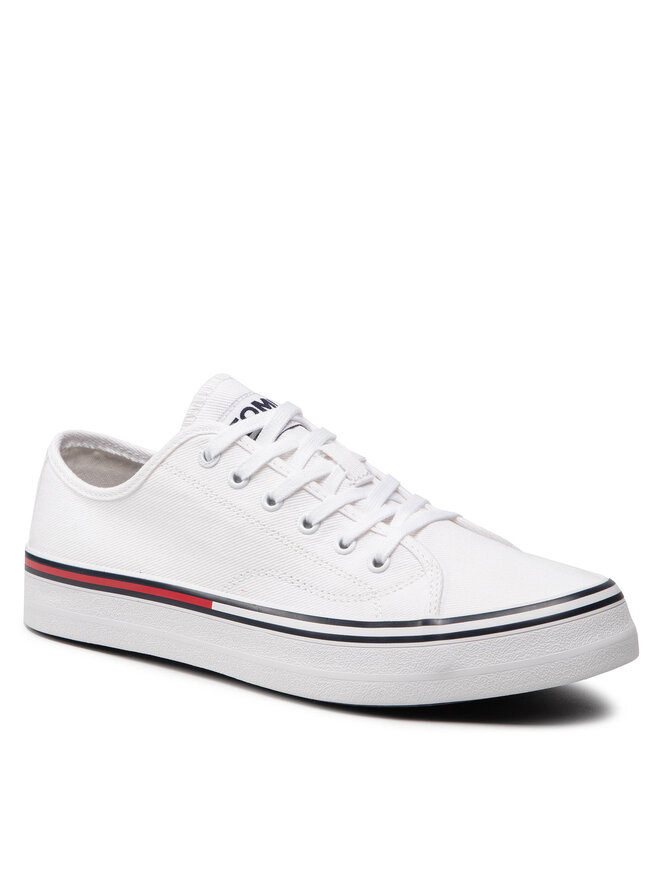 Tommy Jeans Πάνινα παπούτσια Tommy Jeans Essential Low Cut EM0EM00962 Λευκό