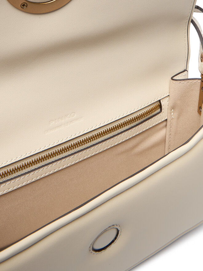 PINKO Handtasche PINKO Love Box Baguette Al 25-26 PLTT 105083 A26L Écru