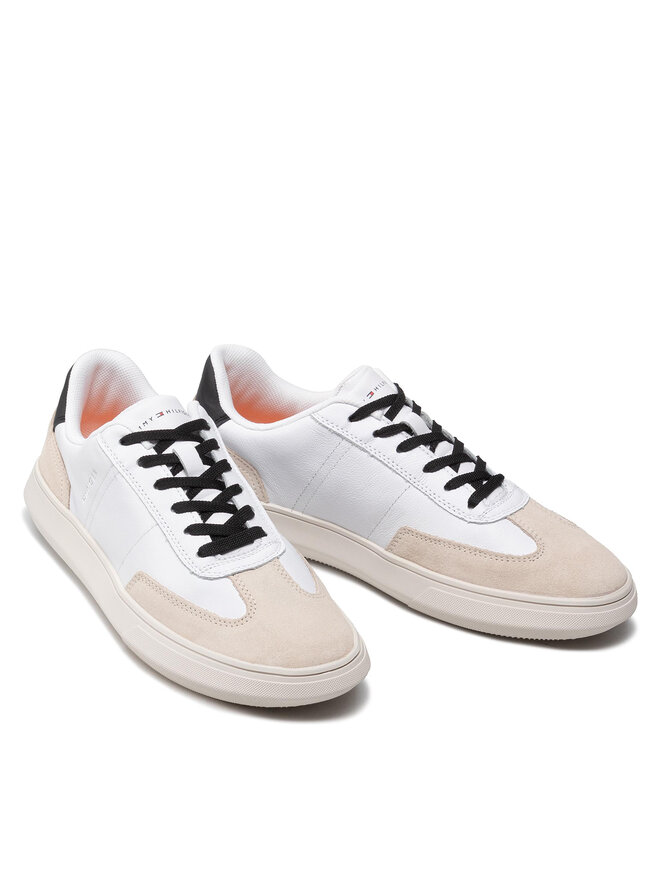 Tommy Hilfiger Laisvalaikio batai Tommy Hilfiger Essential Premium Cupsole Lea FM0FM04111 Balta