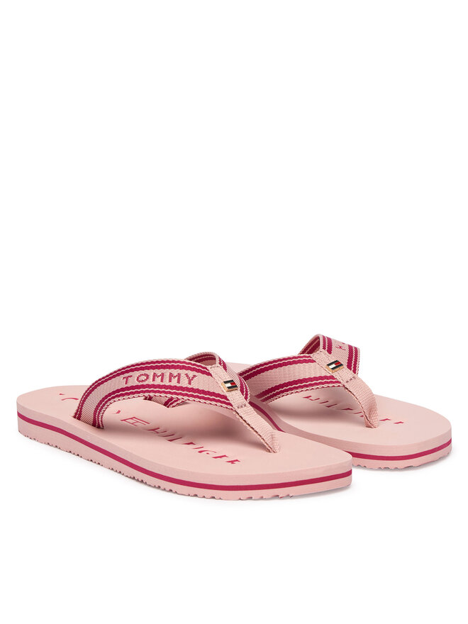 Tommy Hilfiger Zehentrenner Tommy Hilfiger Th Webbing Summer Sandal FW0FW09193 Rosa