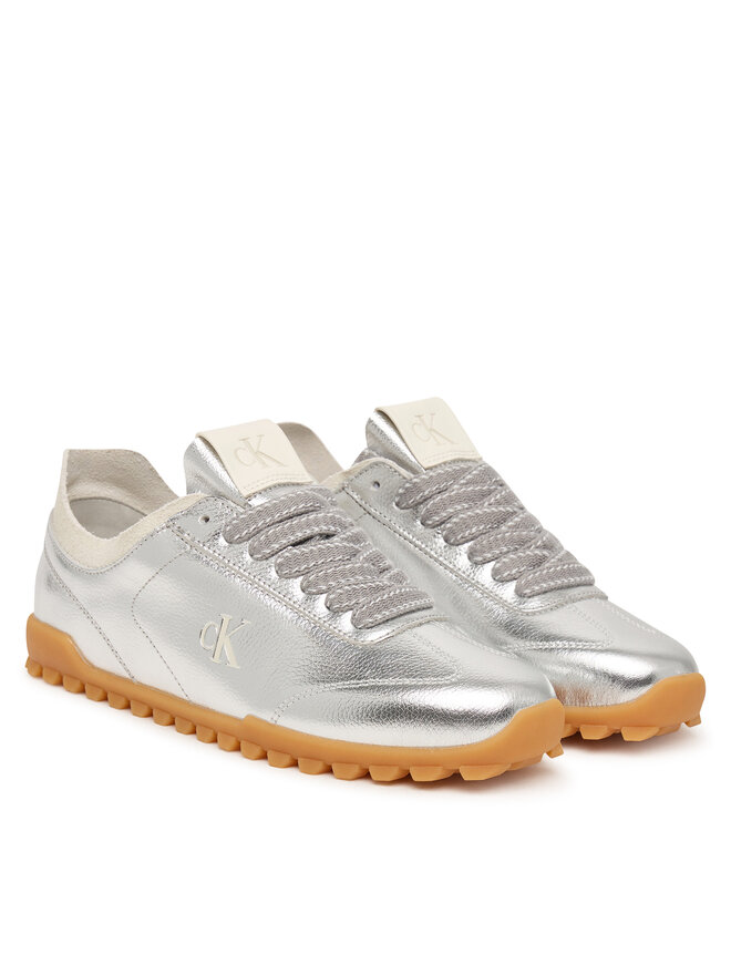Calvin Klein Sneakers Calvin Klein Low Profile Sneaker Met HW0HW03305 Silberfarben