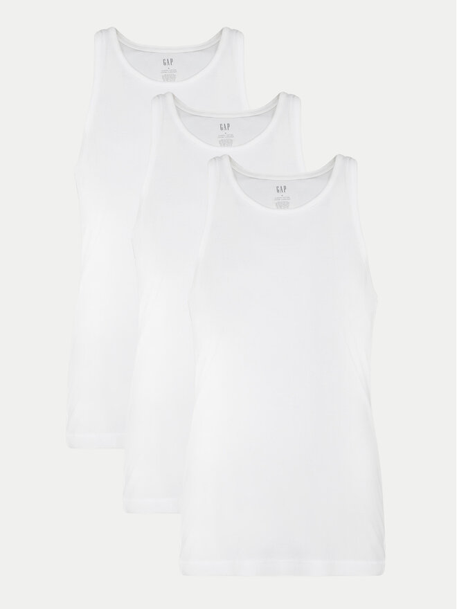 Gap Gap Σετ 3 tank tops 483958-00 Λευκό Regular Fit