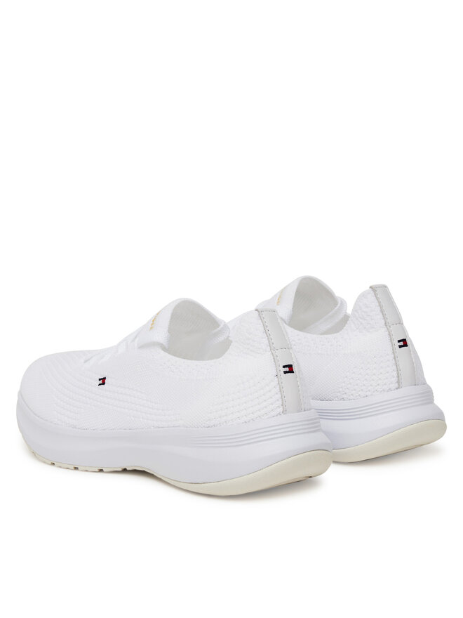 Tommy Hilfiger Sneakersy Tommy Hilfiger Th Knit Runner FW0FW08813 Biały