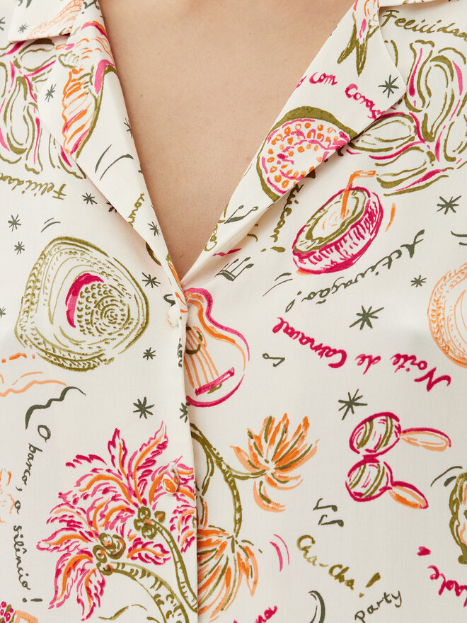 Hunkemöller Hunkemöller Pyjamahemd 302113 Bunt Regular Fit