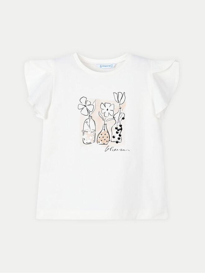 Mayoral Mayoral T-Shirt 3004 Εκρού Regular Fit