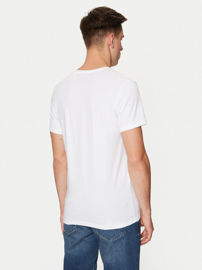 Guess Guess Marškinėliai Caleb U97M01 KCD31 Balta Slim Fit