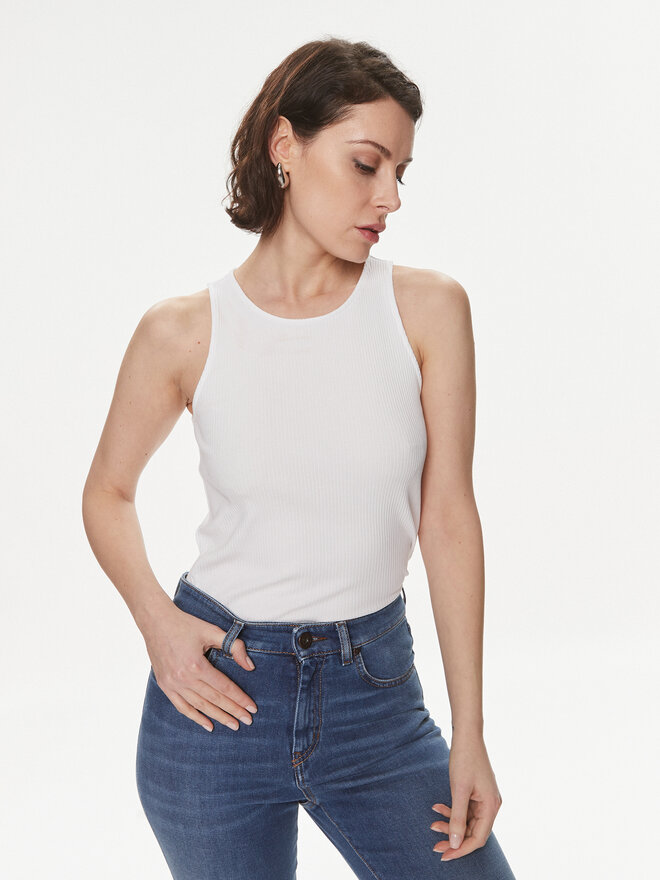 Max Mara Leisure Max Mara Leisure Top Brusson 2416941038 Blanco Slim Fit