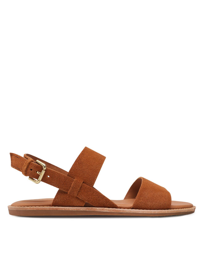 Walking Sandals Sandalias Clarks Karsea Correa De Gamuza Marrón